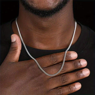 Stylish Titanium Steel Men's Fashion Necklace - Non-Fading Single Chain Accessories