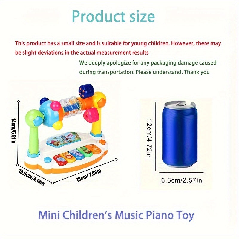 Wheel Inspired Musical Piano Keyboard Toy for Toddlers Engaging Vibrant Design Promotes Rhythm and Melody