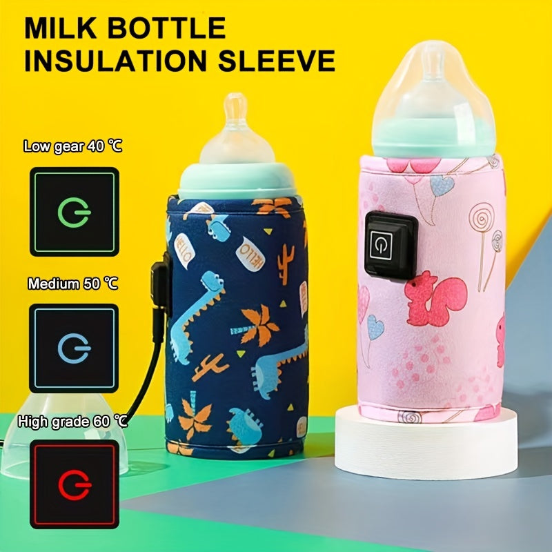 USB Milk and Water Warmer Portable Bottle Heater Efficient Quick Heating Insulated Bag Ideal for Travel