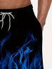 Fire Up Your Style: Men's 3D Flame Print Casual Swim Trunks