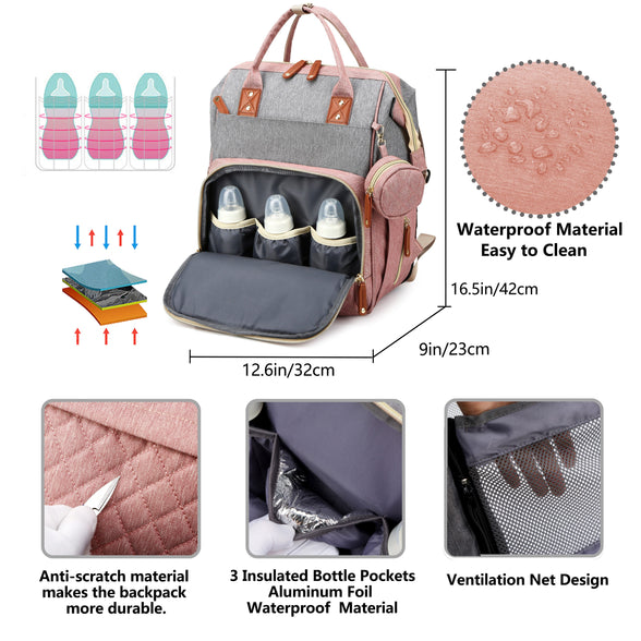 Trendy Diaper Bag Backpack Ultimate Companion for Modern Parents Stylish and Functional Design High-Quality Waterproof Materials Spacious Interior Thoughtfully Designed Layout for Baby Care Essentials