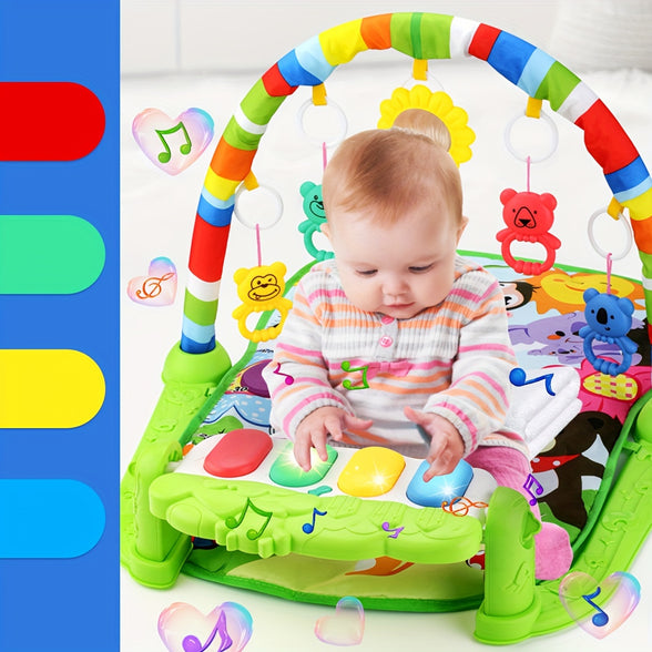 Play Mat with Musical Soft Tummy Time Gym for Infants and Toddlers