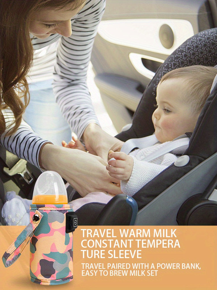 USB Charger Baby Bottle Warmer Portable Electric Insulated Bag Heats Milk Quickly Ideal for Travel