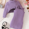 Baby Girl Casual Fashion Two-Piece Set: Long-Sleeved Top and Suspender Skirt Combination Set