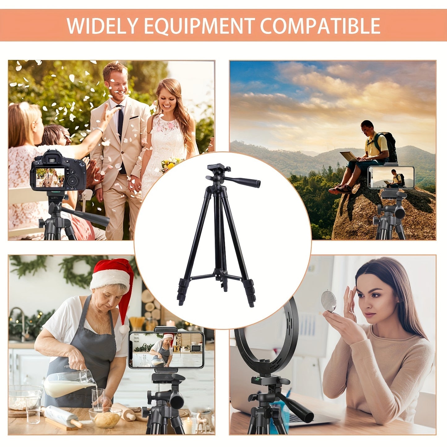 Zonei 51 Adjustable Tripod Stand: Your Ultimate Companion for Live Streaming, Meetings, and Outdoor Photography