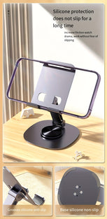 360 Rotatable All-Aluminum Mobile Phone & Tablet Holder: Ideal for Productivity and Entertainment on the Go