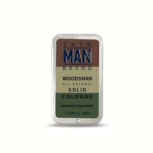 Men's Solid Cologne - Fresh Woody Scent, Alcohol-Free & Skin-Friendly, Long-Lasting Fragrance, 0.338fl.oz Portable Balm