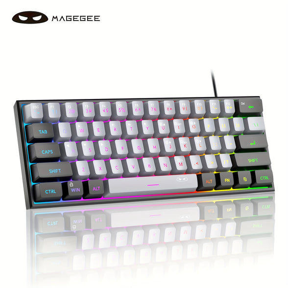 TS91 Mini 60 Gaming Office Keyboard: Waterproof, Compact, RGB Backlit