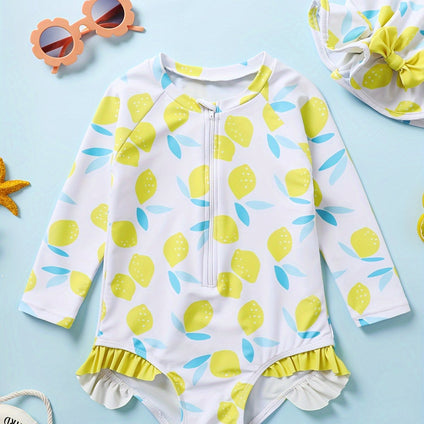 Adorable Patterned Swim Long Toddler Suit