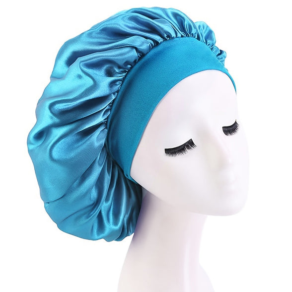 Silky Satin Adjustable Hair Cap for Women - Luxurious Night Hat for Long Hair Care