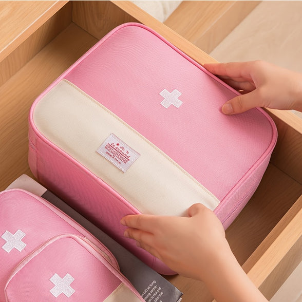 Macaron Color Extra Large Capacity Outdoor Portable Medicine Box: Ideal First Aid Storage Solution