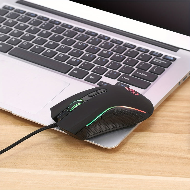 Colorful Backlight Wired Gaming Mouse: Enhance Your Home and Office Setup with 3200DPI Adjustable Precision