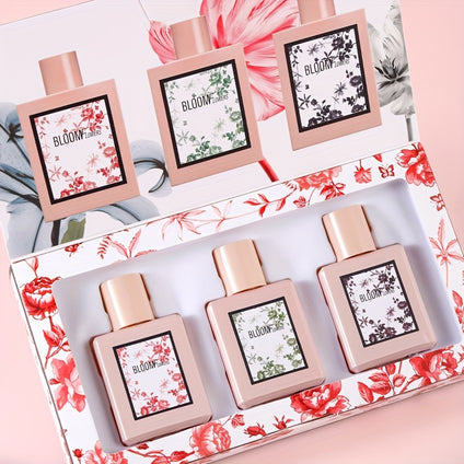 Chic Floral Perfume Gift Set for Women - Long-Lasting Jasmine & Musk Scent, Alcohol-Based, Talc-Free