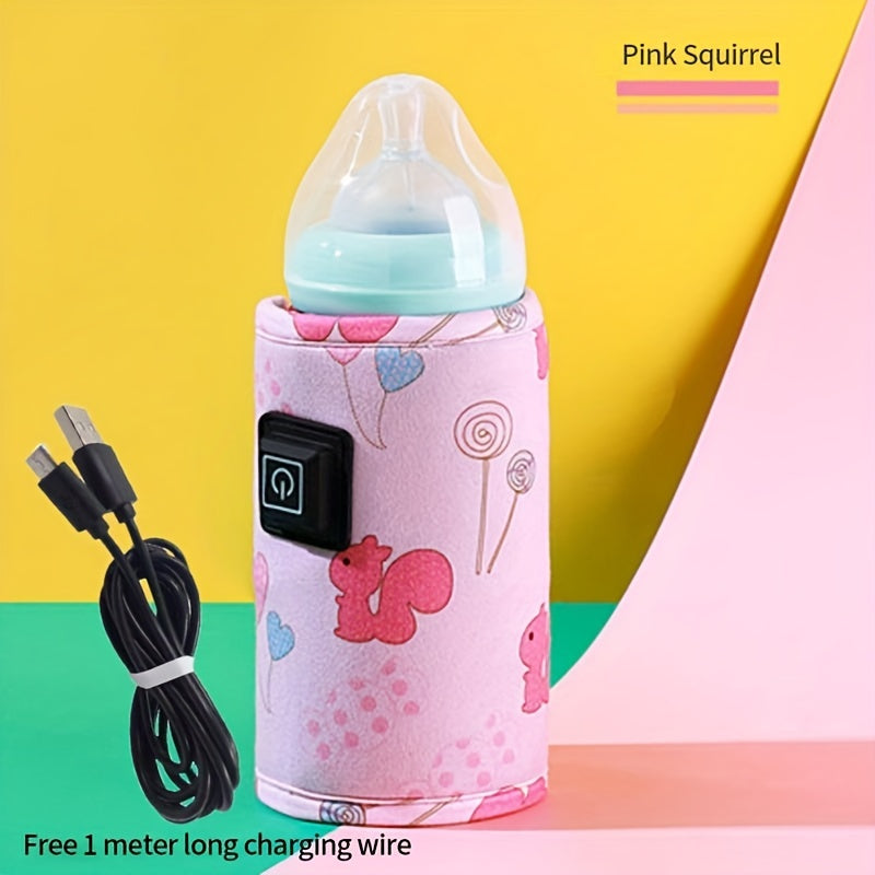 USB Milk and Water Warmer Portable Bottle Heater Efficient Quick Heating Insulated Bag Ideal for Travel