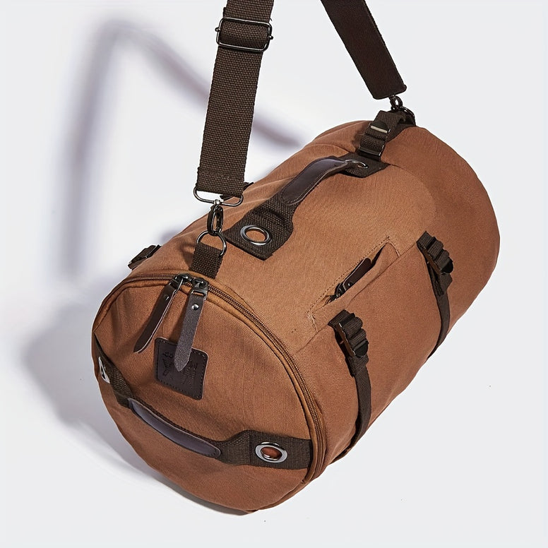 Urban Voyager: Men's Fashion Canvas Backpack for Stylish Travelers