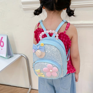 1pc Girl's Small Travel Backpack, Cute Cartoon Travel Backpack, Small Mini Shopping Bag