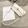 Chic Retro Buckle Decor Baguette Shoulder Flap Handbag for Trendy Women