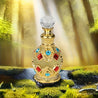 A luxurious and attractive women's perfume bottle with a vintage touch capacity portable and featuring a beautiful and long lasting fragrance suitable for dates and everyday life