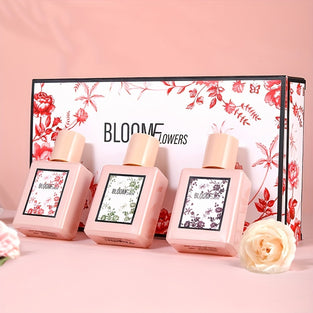 Chic Floral Perfume Gift Set for Women - Long-Lasting Jasmine & Musk Scent, Alcohol-Based, Talc-Free