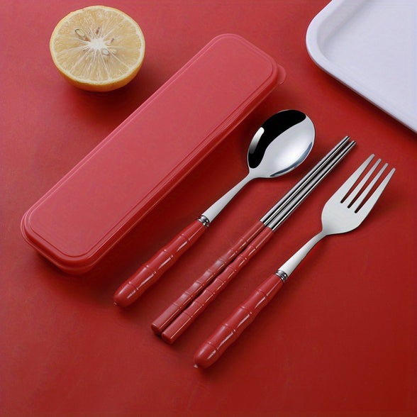 Eco-Friendly Steel Utensils Set: Reusable Spoon