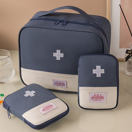 3-Piece Set: Travel Portable Medicine Bag for Outdoor Sports and First Aid Kit