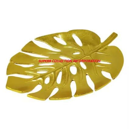 Gold Luxury Leaf Platter Tray