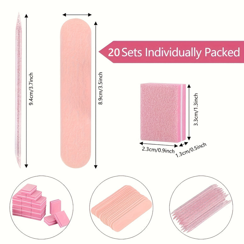 20-Piece Eco-Friendly Disposable Manicure Kit