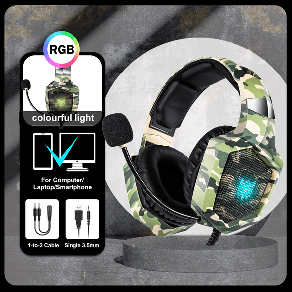 ONIKUMA K8: The Ultimate Gaming Headset with LED Lights and Surround Sound