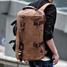 Urban Voyager: Men's Fashion Canvas Backpack for Stylish Travelers