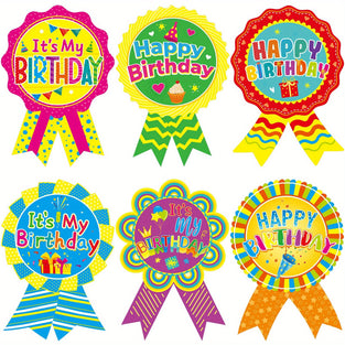 120pcs Happy Birthday Stickers Birthday Badge Stickers It's My Birthday Stickers For Home Classroom Birthday Party Decoration