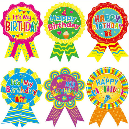 120pcs Happy Birthday Stickers Birthday Badge Stickers It's My Birthday Stickers For Home Classroom Birthday Party Decoration