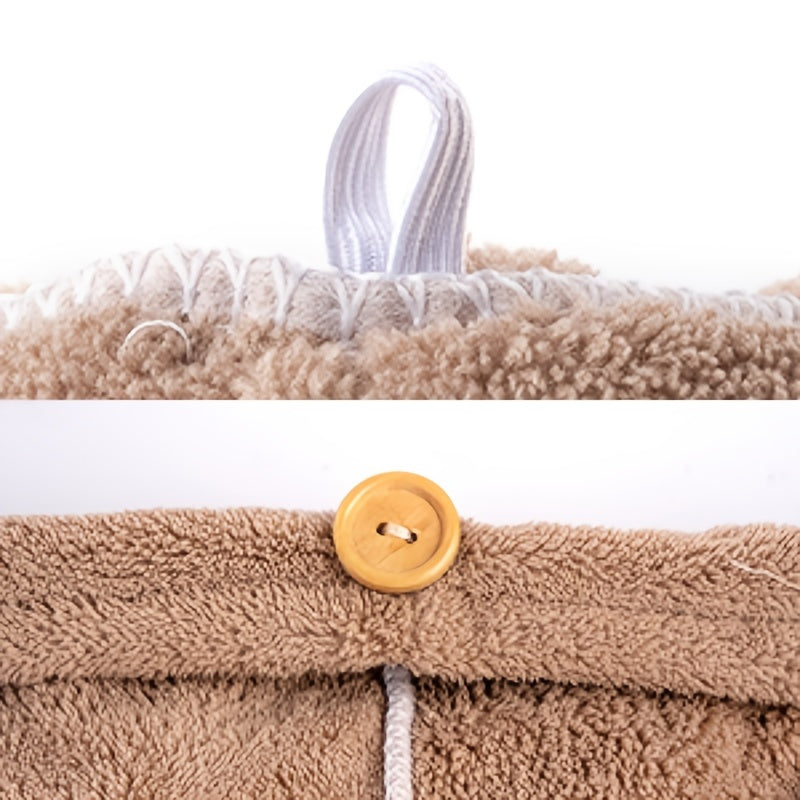 Ultimate Microfiber Hair Towel Wrap for Women - Anti-Frizz Drying Hair Wrap for Curly Hair in Grey, Camel, and Brown