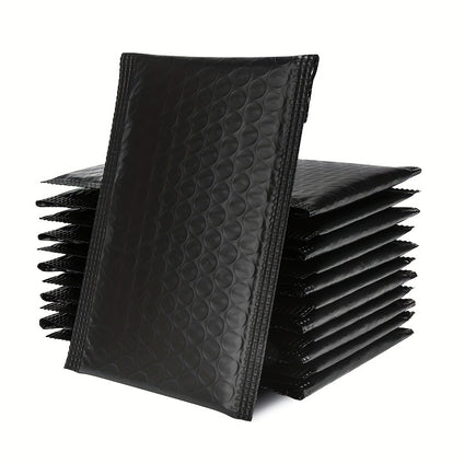 12Pack Black Padded Bubble Mailers 4x8 Inches