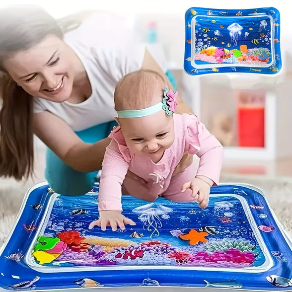 Inflatable Crawling Mat Tumbling Water Mat Durable Portable Lightweight Safe for Kids Play