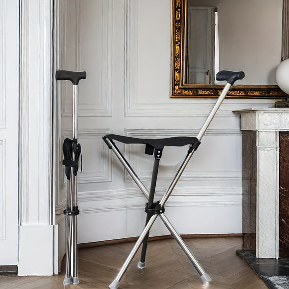 Multi-Functional Crutch Stool for Seniors