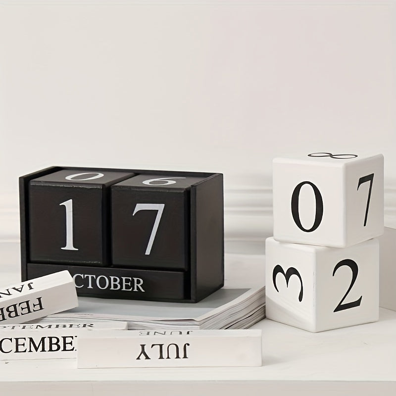 Chic Wooden Calendar: Stylish Decor for Your Living Space