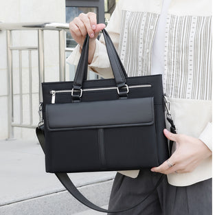 1pc Men's Business Handbag, Casual Shoulder Bag, Trendy Versatile Travel Sling Bag, Multi-functional Large Capacity Satchel Bag, Gift For Friends