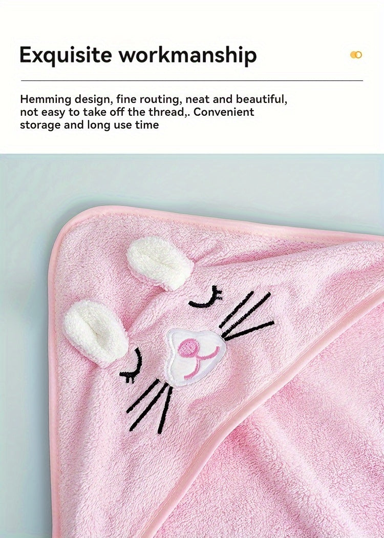 Cute Cartoon Cloaks Baby Bath Towel and Children's Hooded Bathrobe - Microfiber Water Absorbent Design for 0-2 Years