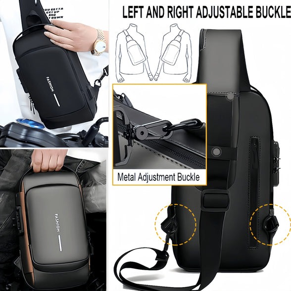 Secure Fashionable Sling Bag with Password Lock for Stylish Travelers - Perfect for Daily Commutes and Leisure Hangouts!