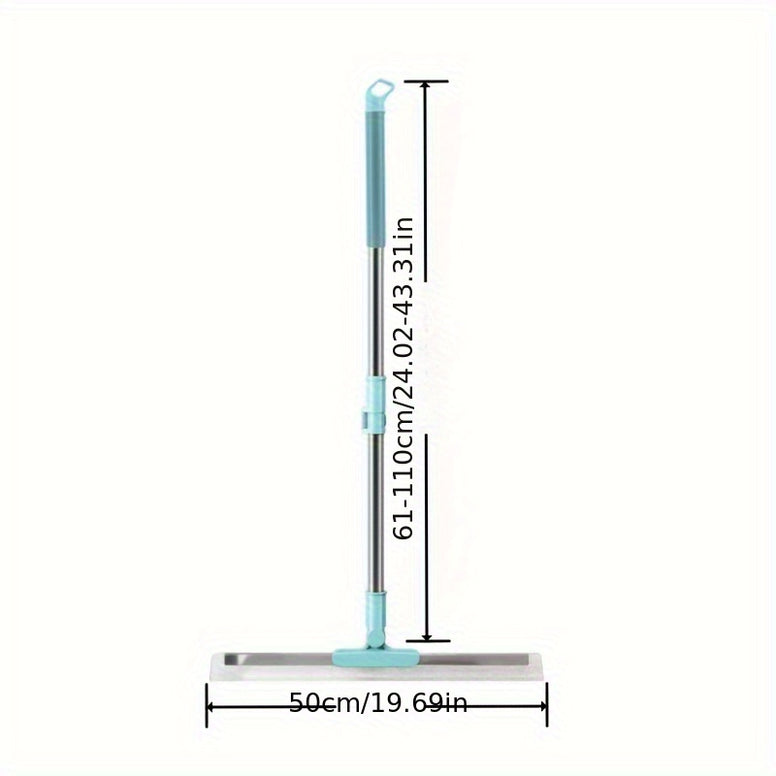مكنسة سحرية 50.8 ممسحة سيليكون قابلة للتمديد لسهولة تنظيف الأرضيات ، مثالية للحمام والمطبخ ، إزالة شعر الحيوانات الأليفة ، مستلزمات المنزل