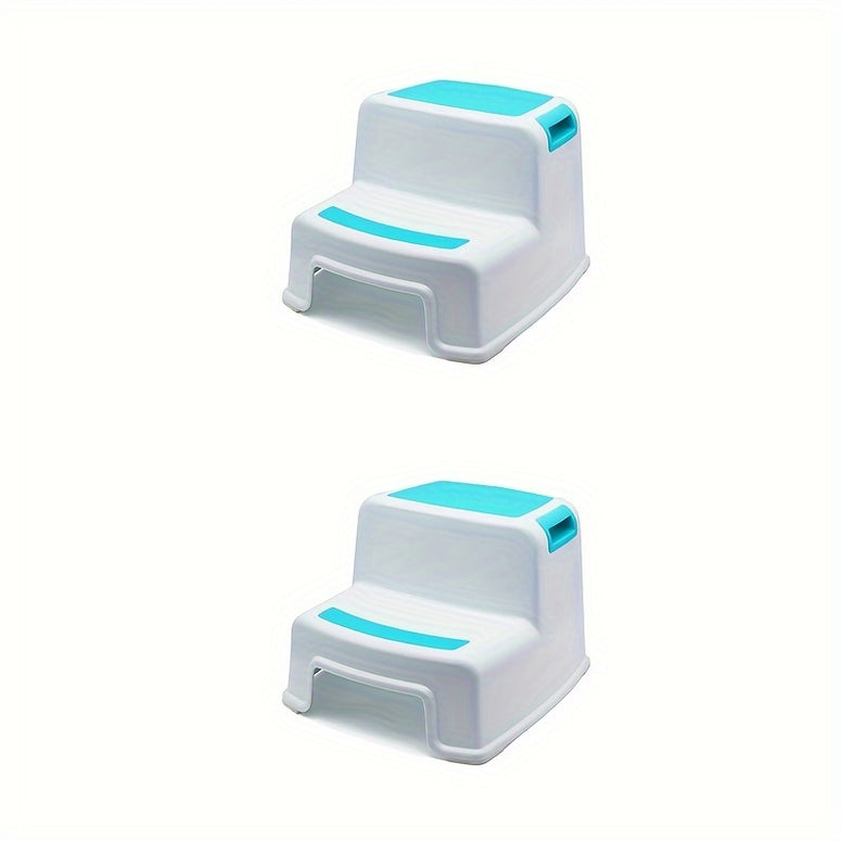 Plastic Step Stool Set for Toddlers 3 to 12 Years Lightweight Non Slip Easy to Clean Safe Design