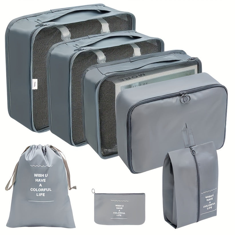 7-Piece Set: Lightweight and Wear-Resistant Luggage Storage Bags for Travel