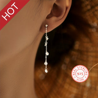 925 Silver Hypoallergenic Zircon Dangle Earrings for Elegant Occasions