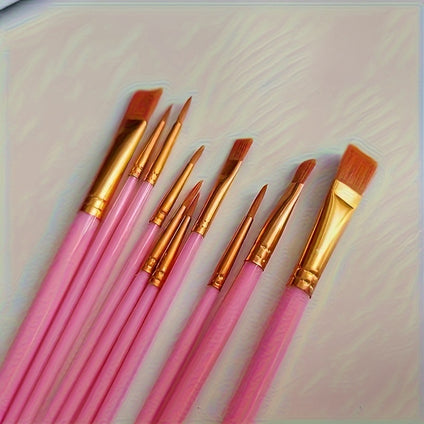 10pcs Micro Detail Paint Brush Set