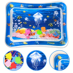 Inflatable Crawling Mat Tumbling Water Mat Durable Portable Lightweight Safe for Kids Play