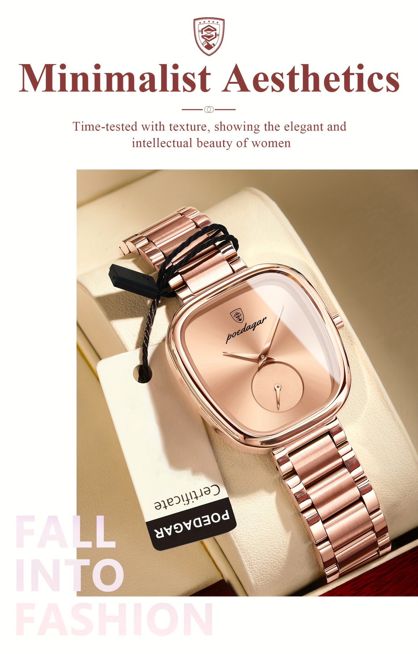 Poedagar Chic Quartz Women's Watch: Waterproof Stainless Luxury Alloy Case