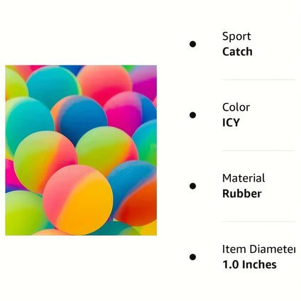 10pcs Mixed Colors Elastic Balls, High Elastic Balls, Children's Party Gifts, Prizes, Birthday Gifts, Children's Balls, Rubber Elastic Balls, High Elastic Balls, Bright And Diverse Colors