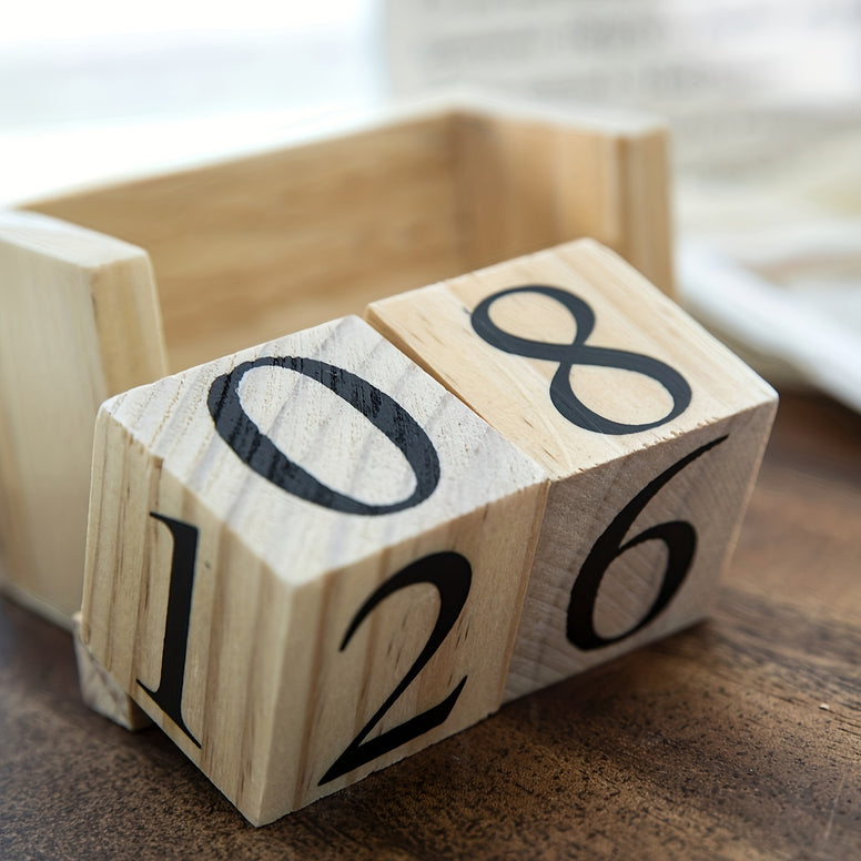 Chic Wooden Calendar: Stylish Decor for Your Living Space