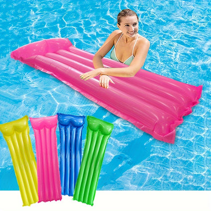 1pc Colorful Inflatable Floating Bed, PVC Foldable Water Hammock, For Swimming Pool Party, Beach Activities