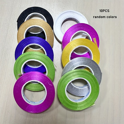 10pcs Mixed Color 220 Meter Ribbons for Gifts and Events